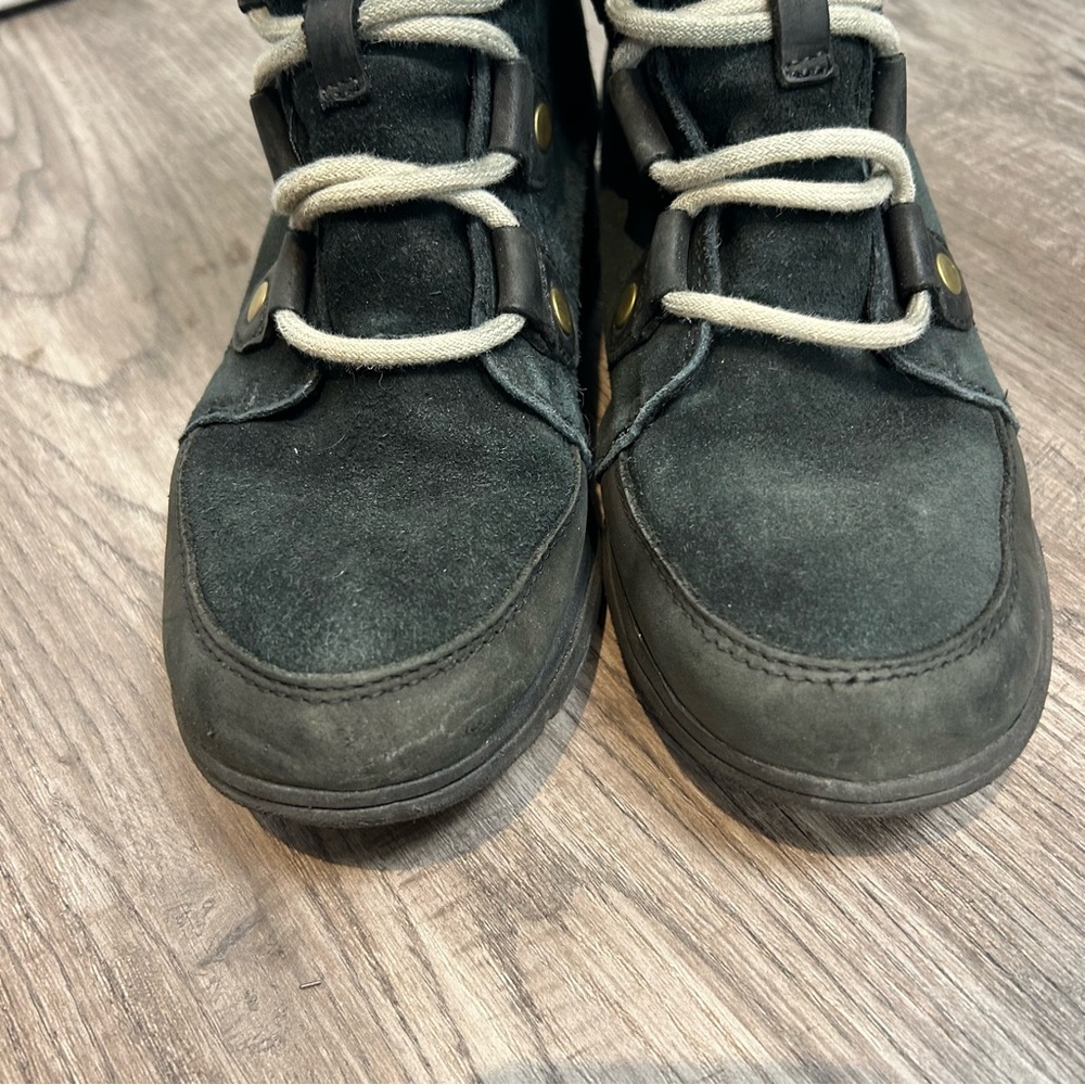 Sorel black suede Boots with Fur Trim size 6.5 - Picture 5 of 8